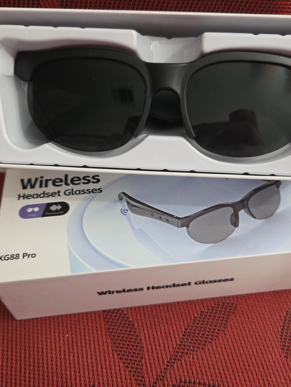 Wireless Headset Glasses - Black